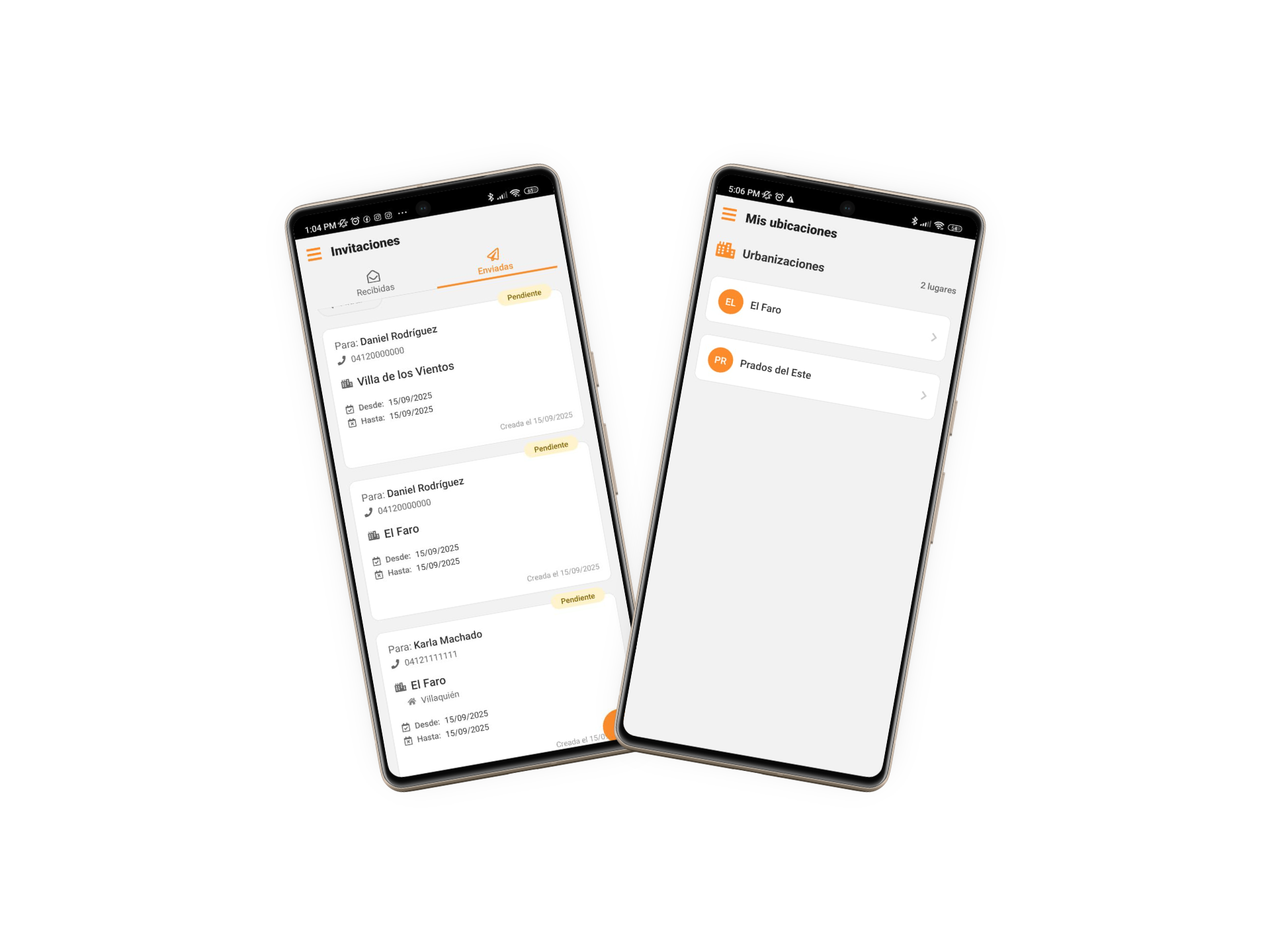 Interfaz de la app AccesoRápido mostrando control de accesos